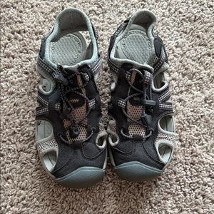 Keen Outdoor Sandals in Gray and Light Green